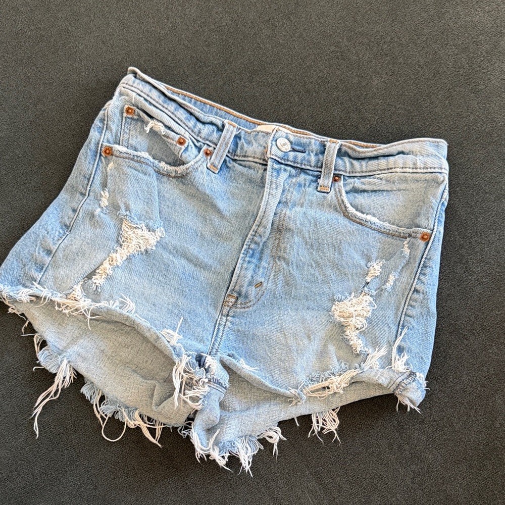 Abercrombie Distressed Denim Shorts